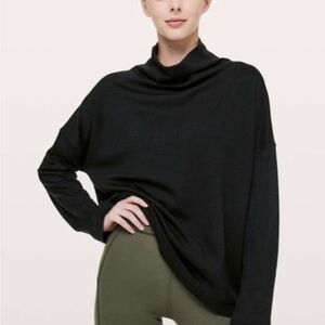 Lululemon Athletica Black Principal Dancer Funnel Neck
